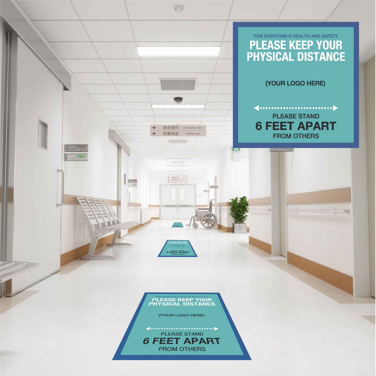 Distancing Floor Sign v1